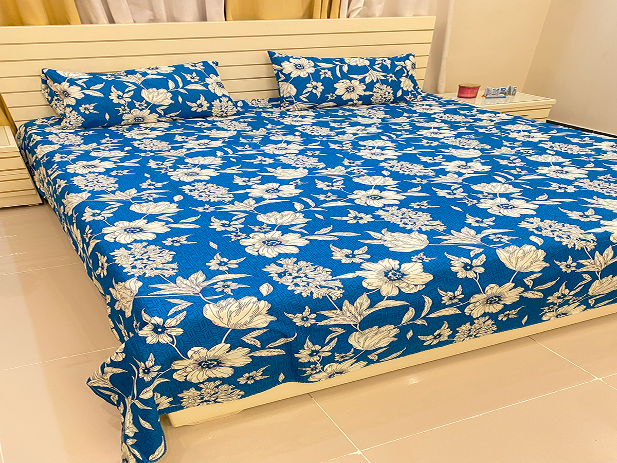 Indigo Glow Bedsheet